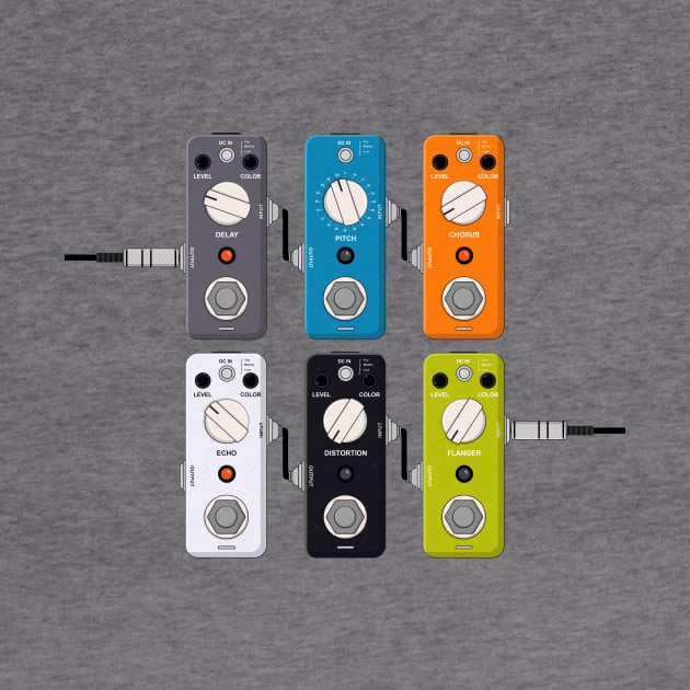 Guitar effects pedals by Polikarp308